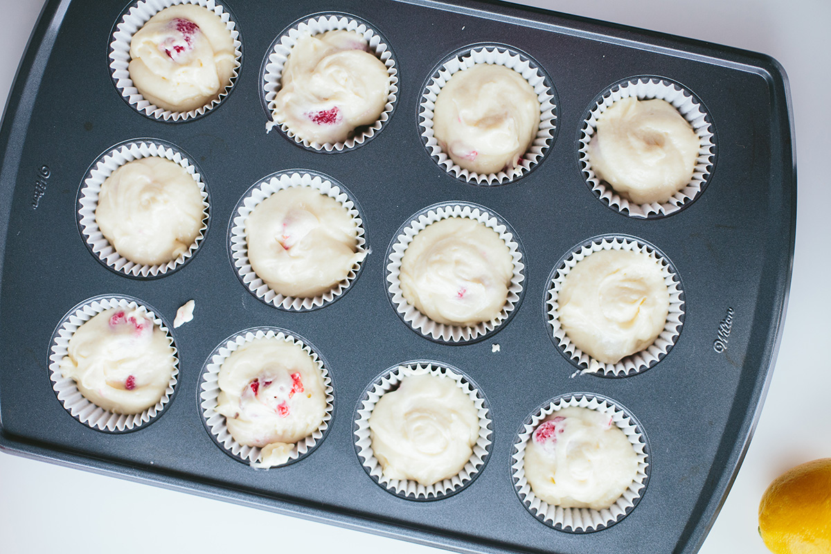 Cupcake Batter in Pan